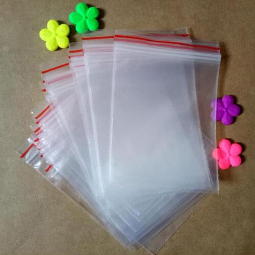 100pcs 15Types size Transparent Pe resealable plastic retail packaging Bag ziplock poly bags zipper Bag clothing Jewelry Bags