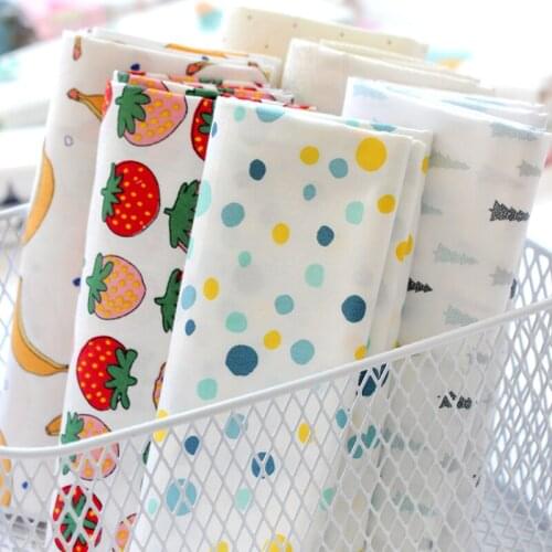 160x50cm Lovely Cartoon Plants Twill Cotton Printed Sewing Fabric, Making Doll Clothing Childrens Bedding Handmade Cloth