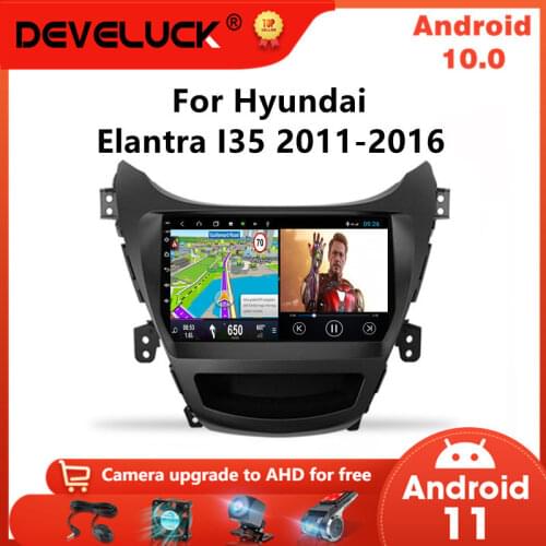 Android 10 2 din Car Radio For Hyundai Elantra Avante I35 2011 - 2016 Multimedia Video Player GPS Navigaion Stereo Split Screen
