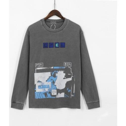 Chao brand CAV EPMT direct jet long sleeve T-shirt 2020aw new batik used flocking long sleeve