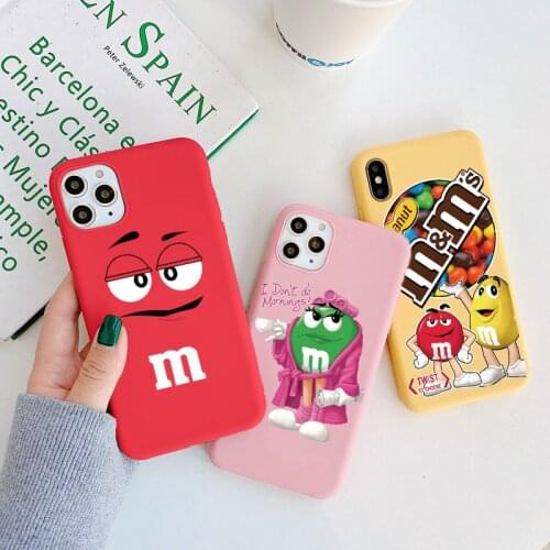 Case For iPhone 12 11 Pro 12pro Max SE 2020 X XR XS Max Chocolate Beans case For iPhone 7 8 Plus 6 6s 5 5S 7Plus Cover Funda