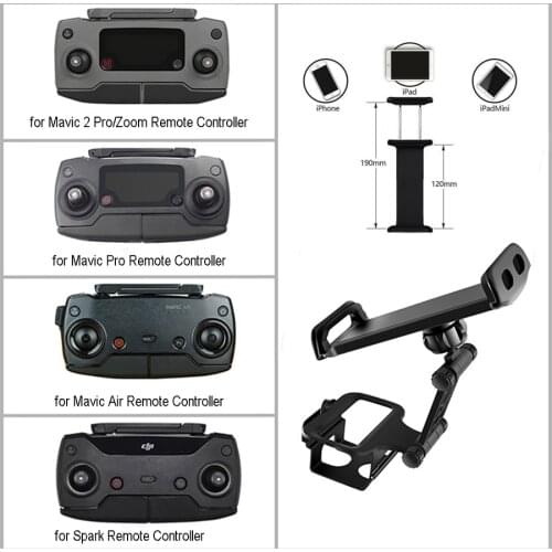 Phone Tablet Holder Stand for iPhone iPad Monitor Compatible for DJI Mavic Mini/Pro/Air/Spark/Mavic2 Zoom Pro Remote Contoller