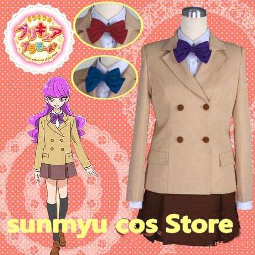 KiraKira Pretty Cure A La Mode girls school uniform Cosplay Costume,Custom Size Halloween Wholesale