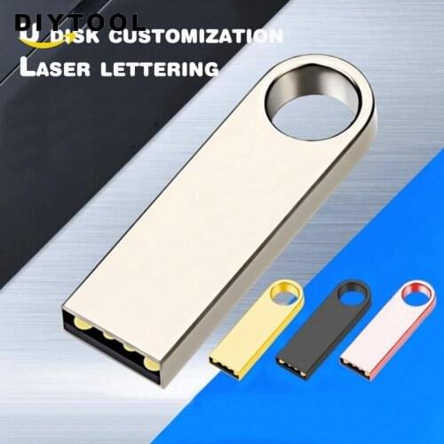 Usb flash drive 128GB 64GB 32GB 16GB 8GB 4GB pen drive waterproof u disk memoria cel usb stick gift laser lettering