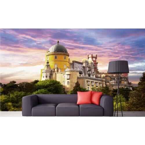 Custom photo 3d room wallpaper Castle building scenery painting home improvement 3d wall murals wallpaper for walls 3 d