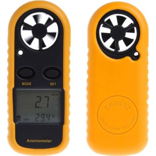 GM816 Mini Digital Anemometer Wind Speed Temperature Tester w/LCD Backlight J6PC