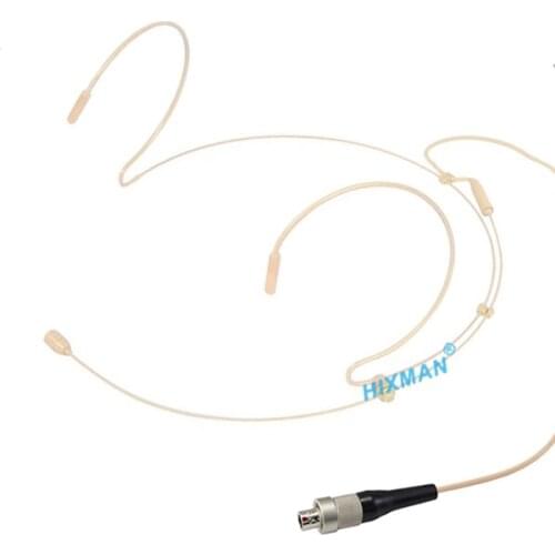 HIXMAN Beige HM1-S3 Double Ear OmniDirectional Headset Headworn Mic For Sennheiser Shure Wisycom Zaxcom Lectrosonics Wireless