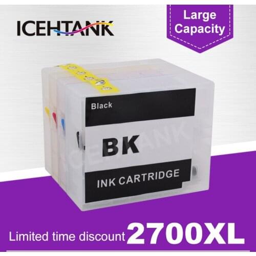 ICEHTANK Refillable Ink Cartridge For Canon PGI 2700 For Canon MAXIFY IB4070 iB4170 MB5070 MB5170 MB5370 MB5470 Printer