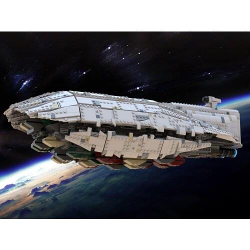 Technology building block MOC Empire warship rebel transport DIY assembled toy model boys birthday present