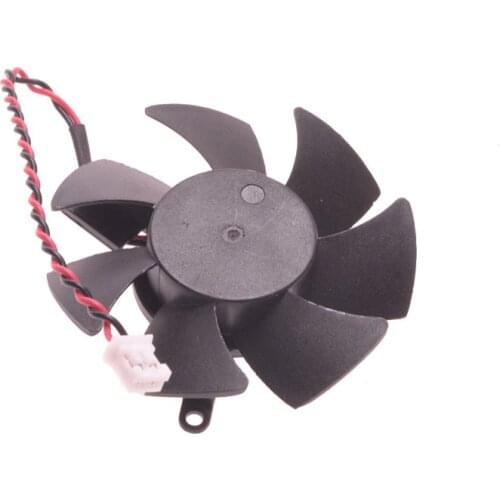 45mm 0.1A 2pin Video Card VGA Cooler Fan For kuroutoshikou nVIDIA GeForce GT520 1GB Graphics card Cooling