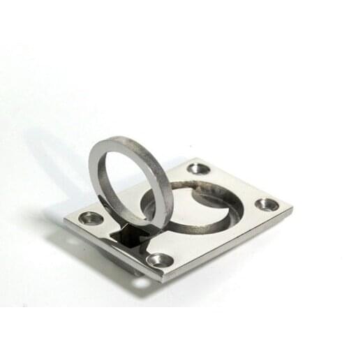Marine Boat 316 SS Deck Lift Latch with Ring Handle 63x44mm 2.5*1.7 Inch