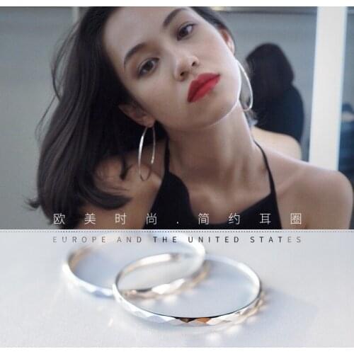 Real !!! S925 STERLING SILVER CIRCLE ROUND HOOP EARRINGS OUT DIAMETER FINE GOOD JEWELRY FOR MAN WOMAN BOYS GIRLS