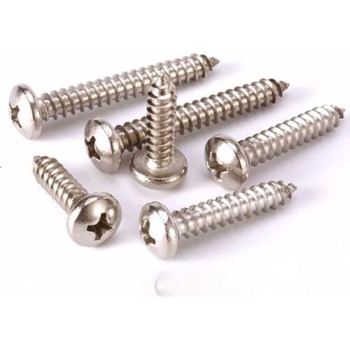 Sample support M3.9X6.5mm/9.5mm/13mm self tapping screw round cross head steel screw,100pcs/lot