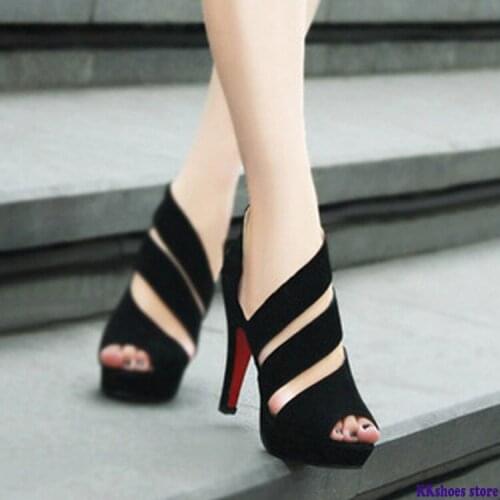 HOT Sandals Women Summer Gladiator High heels Peep Toe sandals casual shoes woman Waterproof platform sandals
