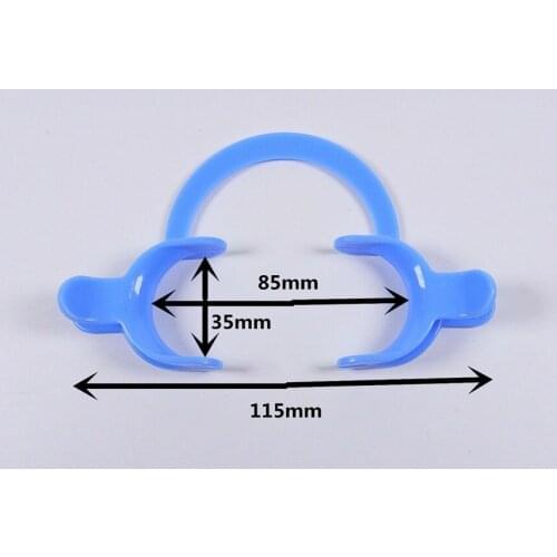 Dental Orthodontic Soft Lip Cheek Retractor Mouth Opener Teeth Whitening C-shape Blue