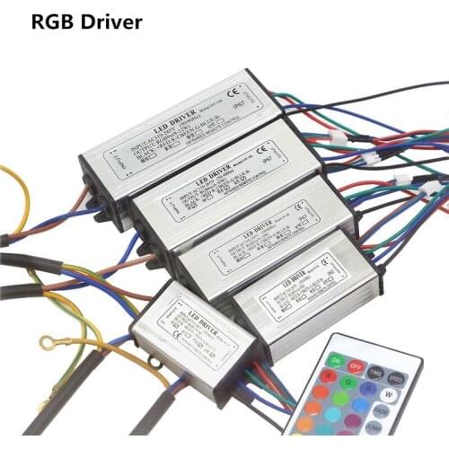 RGB LED Driver 10W 20W 30W 50W 100W Power Supply Floodlight LED Driver Transformer IP66 Waterproof Adapter For LED RGB Lighting