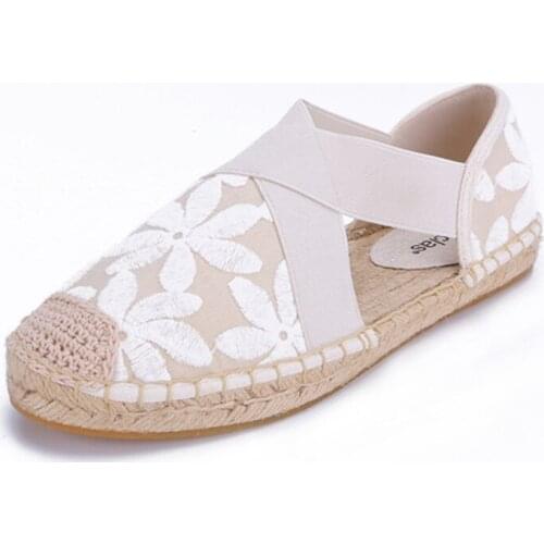 Hemp-soled Shoes Flat Bottom 2021 Summer New Thick-soled Lace Breathable Womens Shoes Cross-woven Hemp Rope Fishermans Shoes