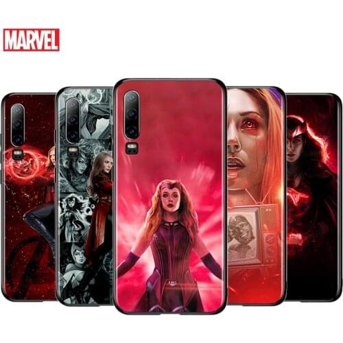 Wanda the Scarlet Witch Marvel For Huawei P40 P30 P20 P10 P9 P8 Lite E mini Pro Plus 5G 2017 2019 Silicone Black Phone Case