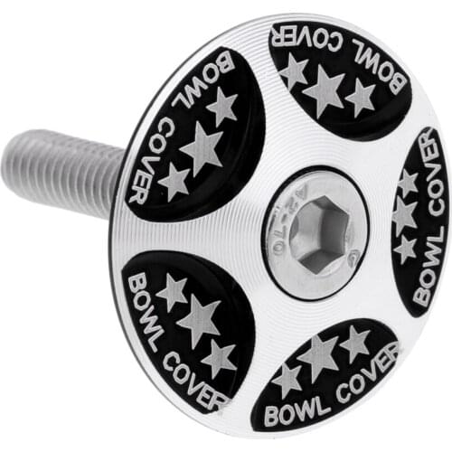 MTB Mountain Road Bike Bicycle Aluminum Alloy Headset Stem Top Cap Cover with Bolt Screw for 28.6mm 1 1/8" Steer Fork