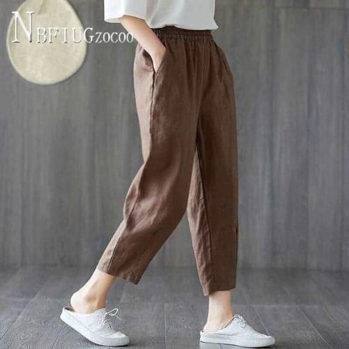 Spring Summer Women Pants Harajuku Ankle Length Trousers