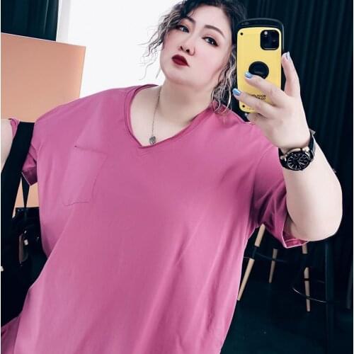 Woman Tshirts plus Size Womens Sleeve Loose Top Split Short-Sleeved T-shirt Tops Mujer Camisetas
