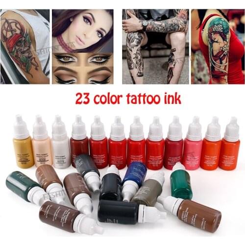15ml Microblading Eyebrow Pigment Tattoo Inks Kit Plant Extracts Permanent Makeup Beauty Tools Supplies Paint Non-toxic 23 Color