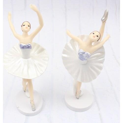 3pcs/set Elegant Ballet Girl Princess Cake Topper For Birthday Party Dessert Decoration Baby Shower Baking Supplies Love Gifts