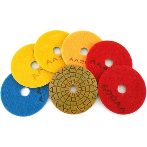 4Inch Super Diamond Polishing Pads Copper Metal Bond Wet Polishing Pad For Marble Granite Stone Fast Grinding 6PCS/Set