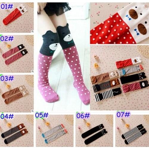 7 colors infant cotton 3D bear leg warmers baby 3D cat socks children girl Fox christmas gift 60pairs