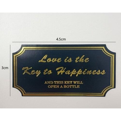 800 Pcs/lot Black Golden Rectangle LOVE Sealing Label Kraft Stickers Baking Cake DIY Gift Box
