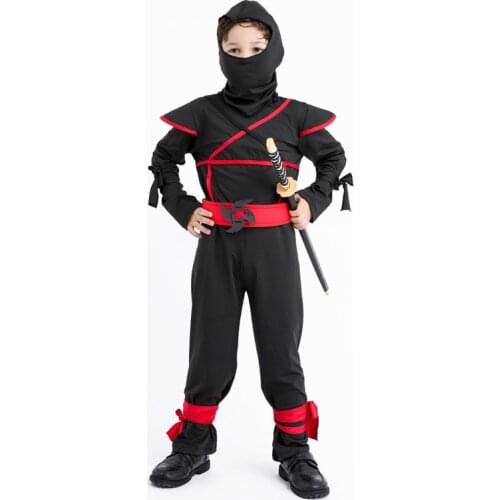 Anime Clothing Japanese Style Ninja Assassin Copsly Costume Set For Kids Children Halloween Party Performance Show Role Play