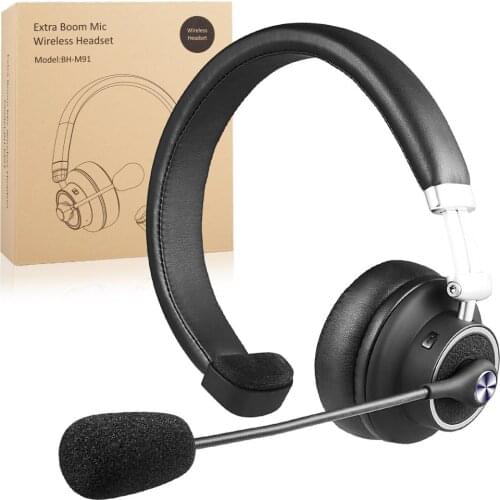 BH-M91 Noise Cancelling Bluetooth CSR Headset Wireless Headset with Microphone for Office Home Business Trucker Drivers