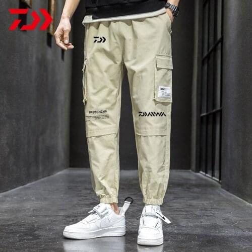 Daiwa Spring Autumn Winter Outdoor Sport Mens Fishing Pants Trendy Multi-pocket Loose Mens Trousers Casual Trousers New
