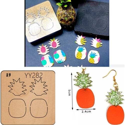 Wooden die cutting die pineapple earring knife die compatible with most manual die cutting on the marketYY289 cutting dies 2020
