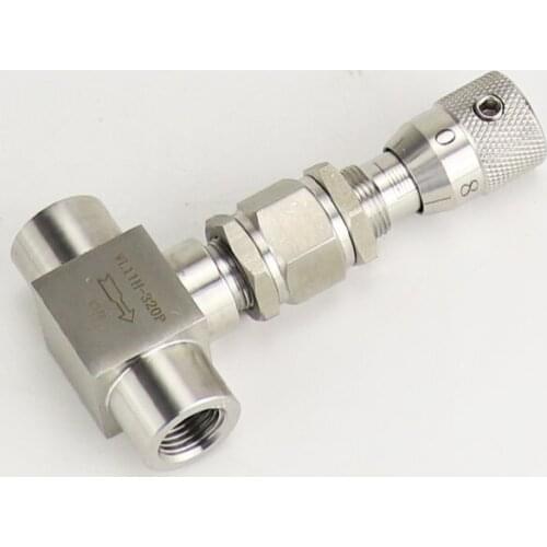 G 1/8" 1/4" NPT 1/2" Stainless Steel 304 Needle Valve Micro Adjustment Valve WL11H-320P Flow Regulating Valve