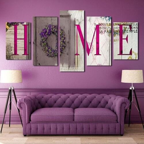 Canvas Painting Wall Art Couple English Home Flower Decoration Painting Home Decoration Living Room Sofa Background Wallpaper