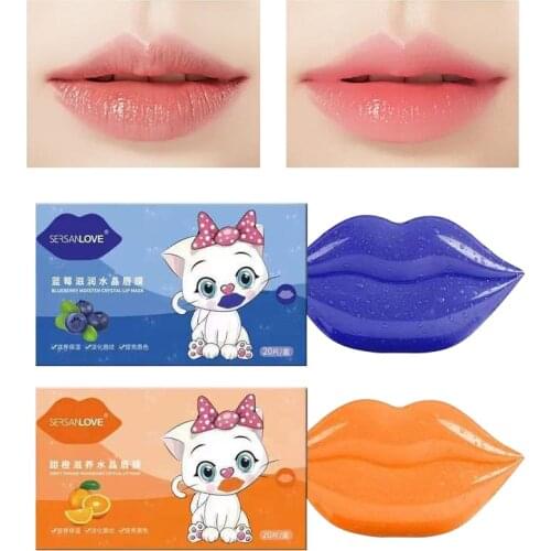 Lip Mask Collagen Lip Mask Combination 4 Types 20Pcs Moisturing Nourishing Anti Wrinkle Lip Enhancement Lips Care Lip Patches