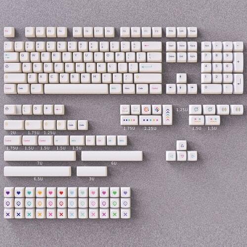 Crayon Design Keycaps For Cherry Mx Gateron Kailh Box TTC Switch Mechanical Keyboard 61 64 84 104 108 NP Profile PBT Flat Keycap