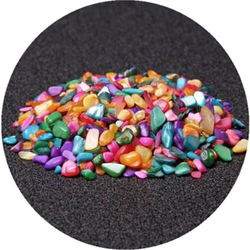 Colorful Shells Chips Crystals Carved Quartz Gravel Healing Stones For Home Decoration