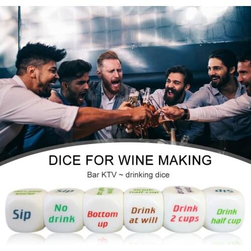 Drinking Wine Dice Adult Bar KTV Entertainment Club Party Game Play Fun Toy Playing Drinking Wine Dice Games Drink Decider Dice