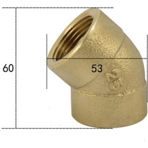 1" BSPP Euqal Female Brass 45 Degree Elbow Pipe Fitting Coupler Connector Water Gas Oil