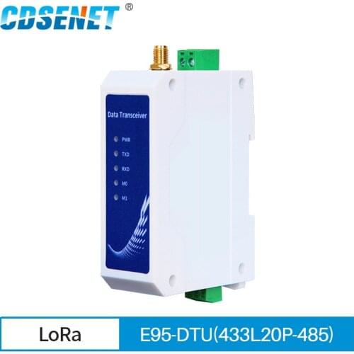 LoRa RS485 Modbus Modem 20dBm 433Mhz 3km Plus Version Long Range Anti-interference Wireless Radio Station E95-DTU(433L20P-485)