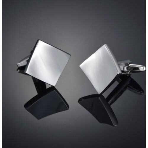 Mens business diagonal fold concave tiles Cufflinks Cufflinks sleeve studs in gold Color Cuff Links For Men