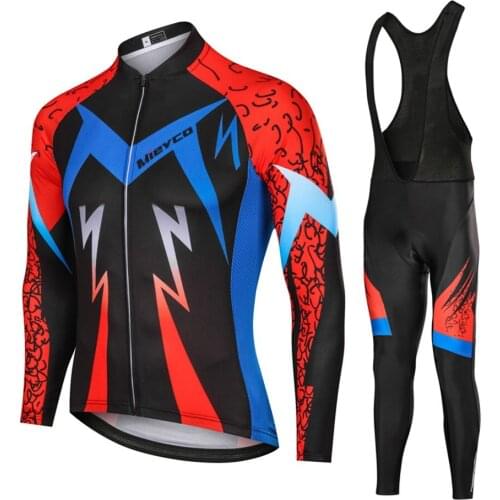 High Quality Mens Mieyco Cycling Jersey Suit Long Sleeve Racing Bike Shirt Bib Pants Set Mtb Bicycle Clothing Maillot Ciclismo