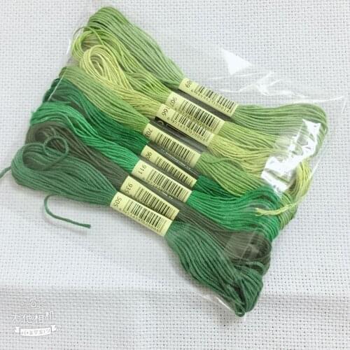New 8Pcs Mix Colors 8 Meters Cross Stitch Cotton Sewing Skeins Craft Embroidery Thread Floss Kit DIY Sewing Tools 8
