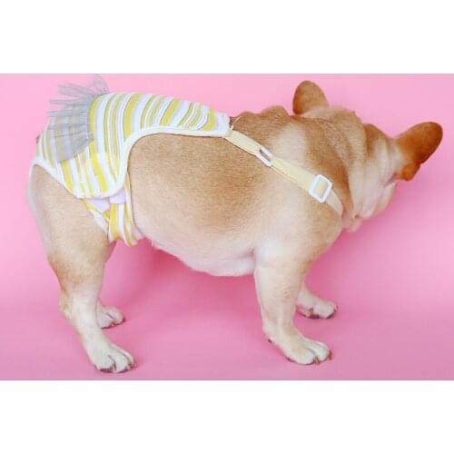 PETCIRCLE Dog Clothes Stripe Physiological Pants For French Bulldog Corgi Pug Dog For Small and Medium Pet Dog Clothing