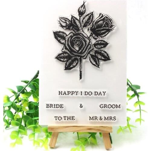 Happy I Do Day Transparent Clear Silicone Stamps for DIY Scrapbooking/Card Making/Kids Crafts Fun Decoration Supplies 400