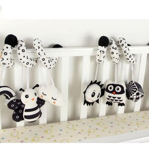 Baby Boys Girls Education Toy Soundable Music Rattle Ball for Baby Soft Cotton Plush Shaking Bell Crib Toy Car Seat Toy
