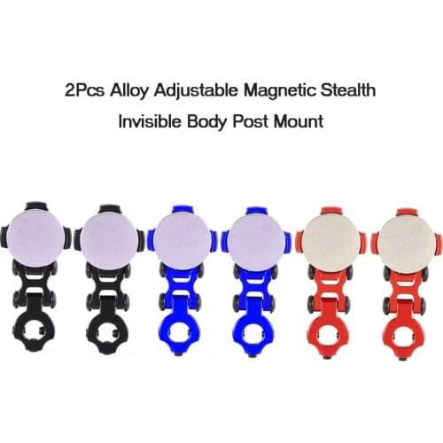 2Pcs Alloy Adjustable Magnetic Stealth Invisible Body Post Mount for 1/10 RC Crawler Car Model Spare Parts