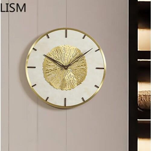 Luxury Large Wall Clock Gold Metal Nordic Wall Watches Home Decor Living Room Creative Clocks Wall Shabby Chic Modern Decor 2020